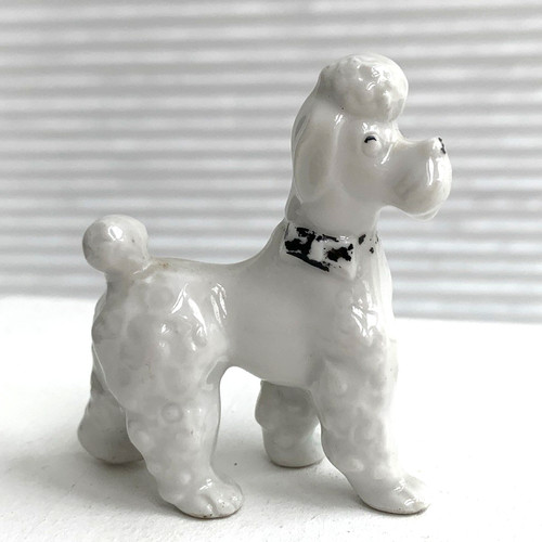 Vintage miniature white poodle - vintage,