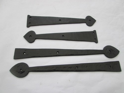 Pair black antique cast - pair,
