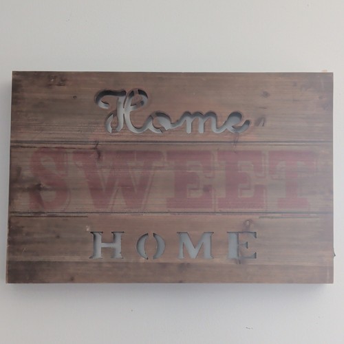 Rustic brown wooden wall sign - rustic,