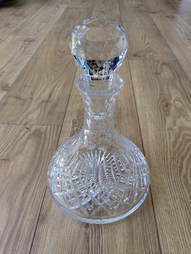 Crystal glass ships decanter - crystal,