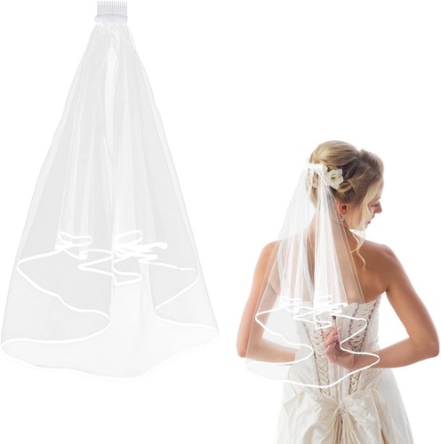 Short wedding bridal veil - wedding, with