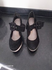 Ladies Black Suede Tamaris