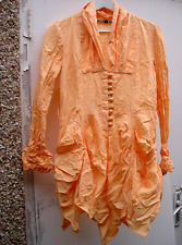 TSEGA PUMPKIN ORANGE VICTORIAN STEAMPUNK SHIRT BLOUSE SMALL COSPLAY 10 GOTHIC