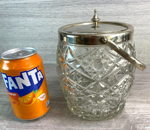 Antique cut glass biscuit jar - cut,