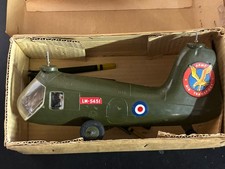 Vintage Marx Toys Mechanical Army Helicopter Tatty Box Rare Model Collectors 4L