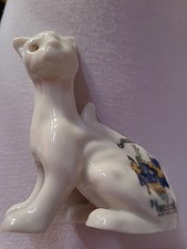 Crested China Long Neck Cat With  Crest Marked 