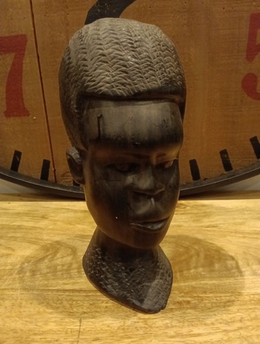 Vintage hand carved ebonised - carved,