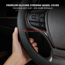 Universal Anti-Slip Silicone Steering Wheel Cover Soft Durable All-Season UK