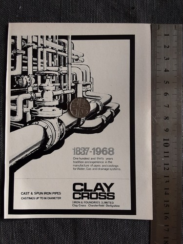 Advert print clay cross iron - print,