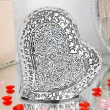 Silver Sparkle Heart Diamant