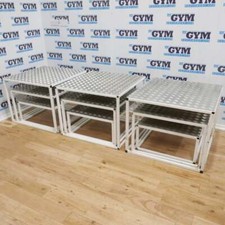 2 Sets of Used Metal Plyometric Platforms / Boxes (6 in total) Gym Equipment