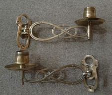 Pair victorian brass - victorian, candle