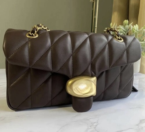 Quilted brown maple - , leather