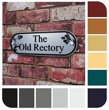 House Number Sign Address Plaque Door plate Decorative Glass Effect PERSONALISED