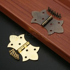 2/10Pcs Decorative Flower Hinges Furniture Cabinet Drawer Door Hinges 6 Holes
