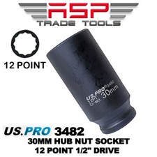 US PRO Single 1/2" Dr 30mm 12