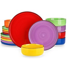 vancasso 18-piece Dinner Set Tableware Dining Set Bowls Plates Ceramic colorful