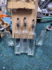 5 X Olympia Olive Oil Vinegar Bottle With Cap 250Ml Glass Dispenser