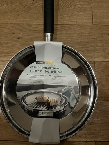 Stainless steel grill pan - steel,
