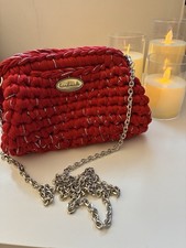 Handmade crochet clasp clutch bag