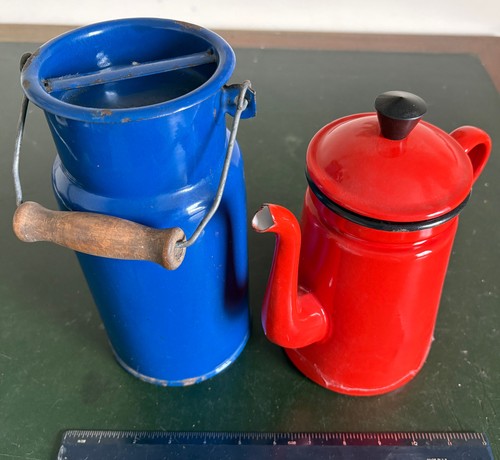 Vintage blue enamel - enamel, &
