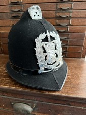 Hampshire British Metropolitan Police Beat Duty Bobbies Helmet Black Felt Hat NM
