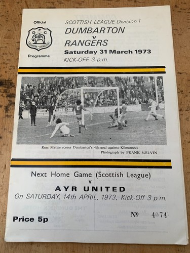 Dumbarton rangers 1972 1973 - dumbarton, 1972/1973