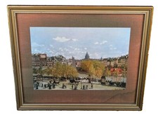 Vintage Framed Print Of Paris, Quai Du Louvre - Claude Monet, Glazed, TICA Print
