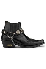 Men black leather - goth, boots