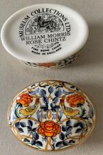 TRINKET BOX ROSE CHINTZ WILLIAM MORRIS  MUSEUM COLLECTION BONE CHINA  PERFECT