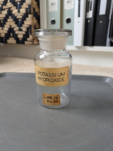 Vintage glass chemistry jar - glass,