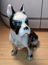 Porcelain Dog Ornament Boston Terrier, Boxer  French Bulldog