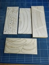 KK 'Junior 60' - 1955  Laser-cut Balsa Wing RIB SET with formers + other parts