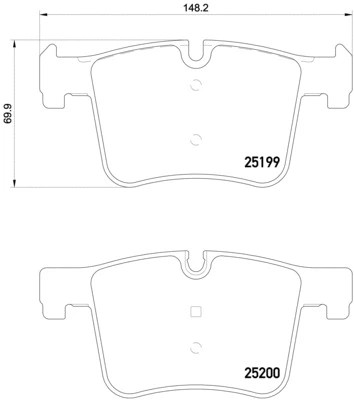 Front brake pad - front, disc