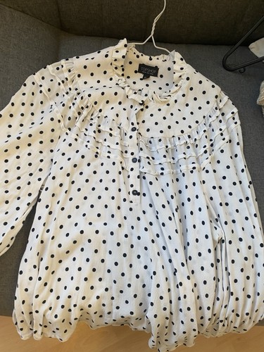 Topshop cream and black - cream, polka