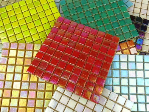 Tile sheets 10mm iridescent - tile,