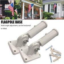 Wall Mount Adjustable Flag Flagpole Holder Windsock Pole Bracket Base Stable UK