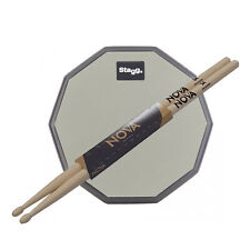 Student Drummers 8" Practice Pad And Vic Firth Nova 5A Drum Stick Set
