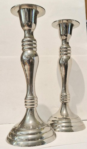 Vintage pair elegant chrome - pair, of