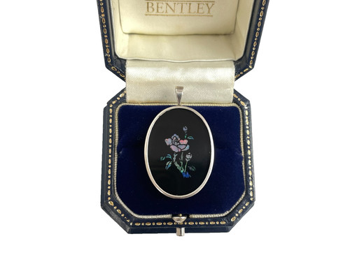 925 sterling silver opal inlay - silver,