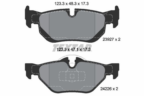 Rear brake pad - brake, fits