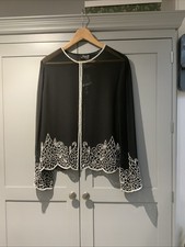 JMD New York Beautiful Handmade Black /White Beaded Evening Jacket BNWT