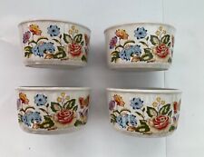 Aynsley HyStyle Ramekin Dishes Cottage Garden Floral & Butterfly Pattern x 4