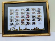 Framed Set of stamps of English 2012 GOLD Medal Olympic Winners held in London
