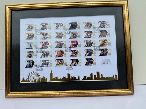 Framed set stamps - framed, of