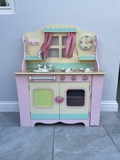 Play Kitchen - With Play Food (Plastic & Wooden), Shopping Trolley & Basket