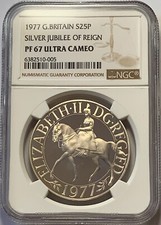 1977 Silver 25p Proof Crown