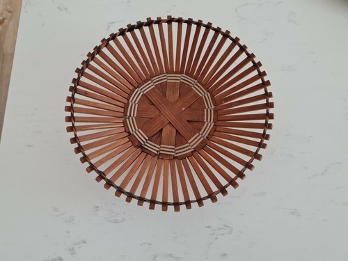 Vintage rattan wicker basket - rattan,