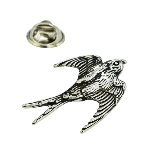 Rhodium plated swallow - plated, in