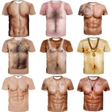 3D T-Shirt Funny Hairy Chest
